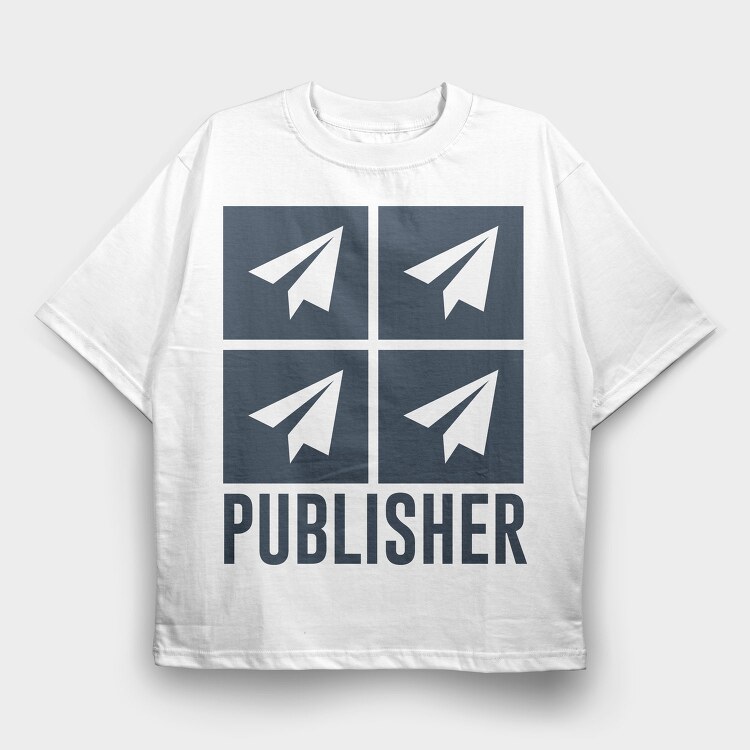 Paper Plane Publisher, Tricou Oversize Barbati (Unisex)