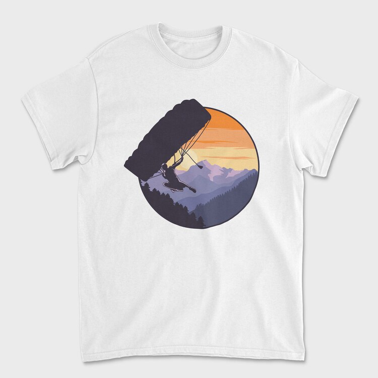 Paragliding Sunset, Tricou Barbati (Unisex)