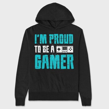 Proud Gamer Tee, Hanorac Oversize Barbati (Unisex)