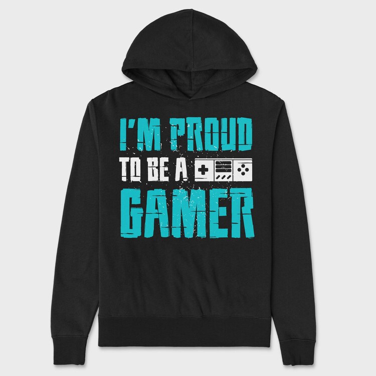 Proud Gamer Tee, Hanorac Oversize Barbati (Unisex)