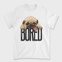 Pug Bored Tongue Out, Tricou Barbati (Unisex)