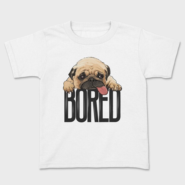 Pug Bored Tongue Out, Tricou Copii