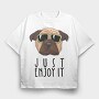 Pug Cool Vibes, Tricou Oversize Barbati (Unisex)