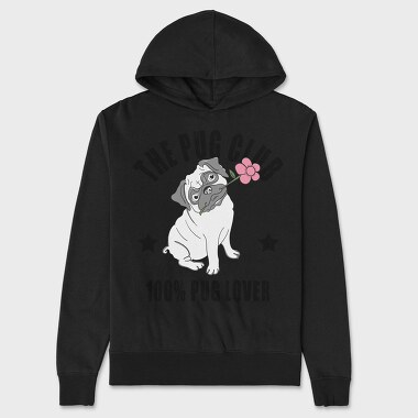 Pug Flower Club, Hanorac Oversize Barbati (Unisex)