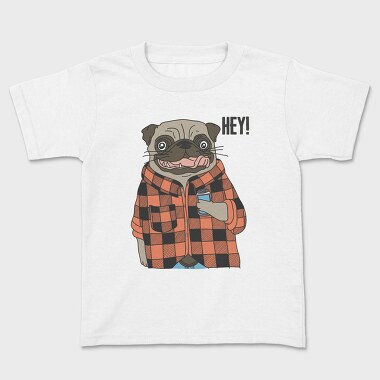 Pug Hey Plaid, Tricou Copii