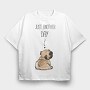 Pug Just Another Day, Tricou Oversize Barbati (Unisex)