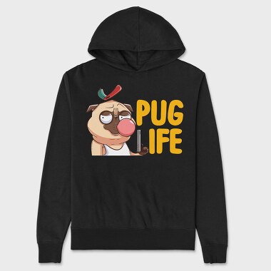Pug Life Bubble, Hanorac Oversize Barbati (Unisex)