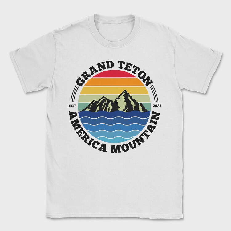 Grand Teton Mountain, Tricou Barbati (Unisex)