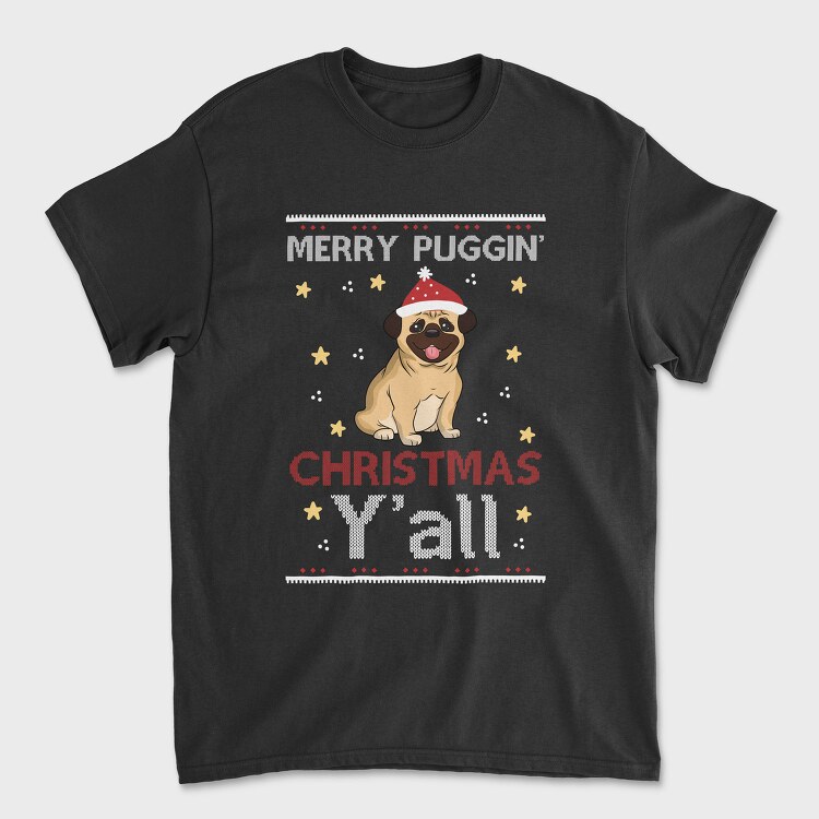 Pugmas Festive, Tricou Barbati (Unisex)
