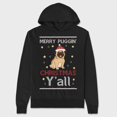 Pugmas Festive, Hanorac Oversize Barbati (Unisex)