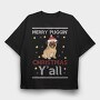 Pugmas Festive, Tricou Oversize Barbati (Unisex)