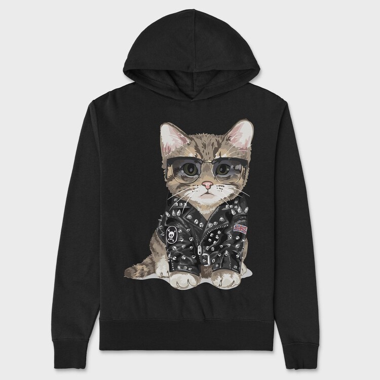 Punk Kitty, Hanorac Oversize Barbati (Unisex)