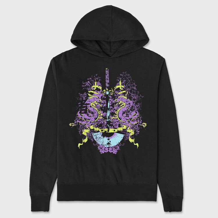 Purple Dragon Sword, Hanorac Oversize Barbati (Unisex)