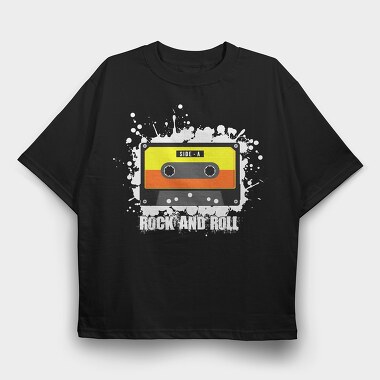 Rock And Roll Cassette 1, Tricou Oversize Barbati (Unisex)