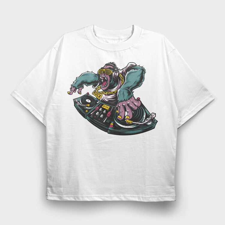 Rock Monkey Mix, Tricou Oversize Barbati (Unisex)