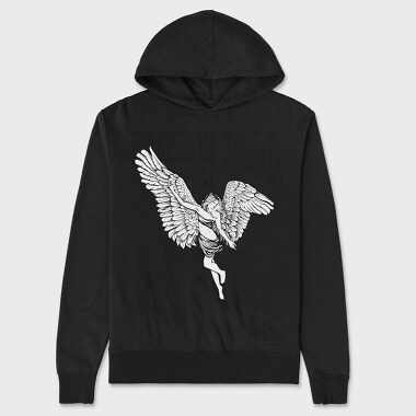 Rock N Roll Live Angel, Hanorac Oversize Barbati (Unisex)