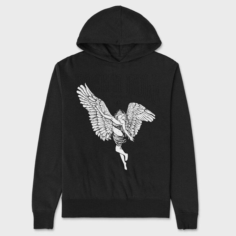Rock N Roll Live Angel, Hanorac Oversize Barbati (Unisex)