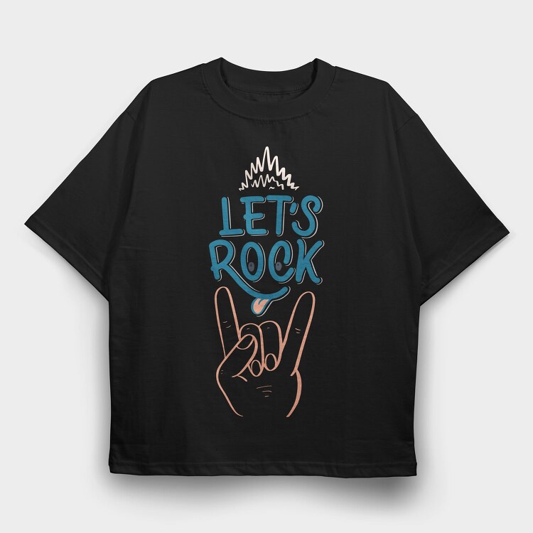 Rock On Vibes, Tricou Oversize Barbati (Unisex)