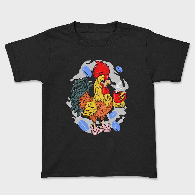 Rooster Coffee Slippers, Tricou Copii