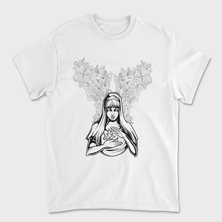 Sacred Heart Of Mary, Tricou Barbati (Unisex)