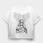 Sacred Heart Of Mary, Tricou Oversize Barbati (Unisex)