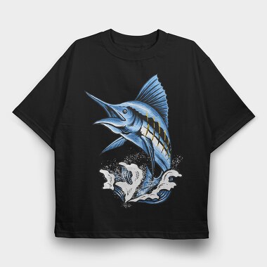 Sailfish Splash, Tricou Oversize Barbati (Unisex)