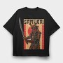 Samurai Fight Club, Tricou Oversize Barbati (Unisex)