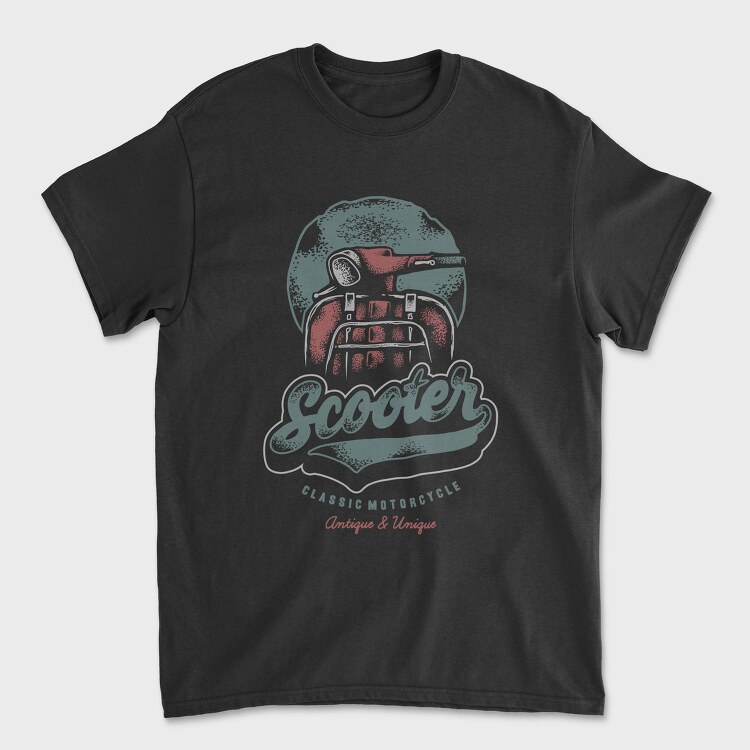 Scooter Classic Motorcycle, Tricou Barbati (Unisex)
