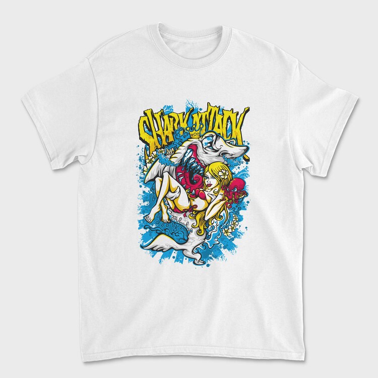 Shark Attack Queen, Tricou Barbati (Unisex)