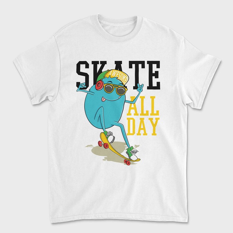 Skate All Day, Tricou Barbati (Unisex)