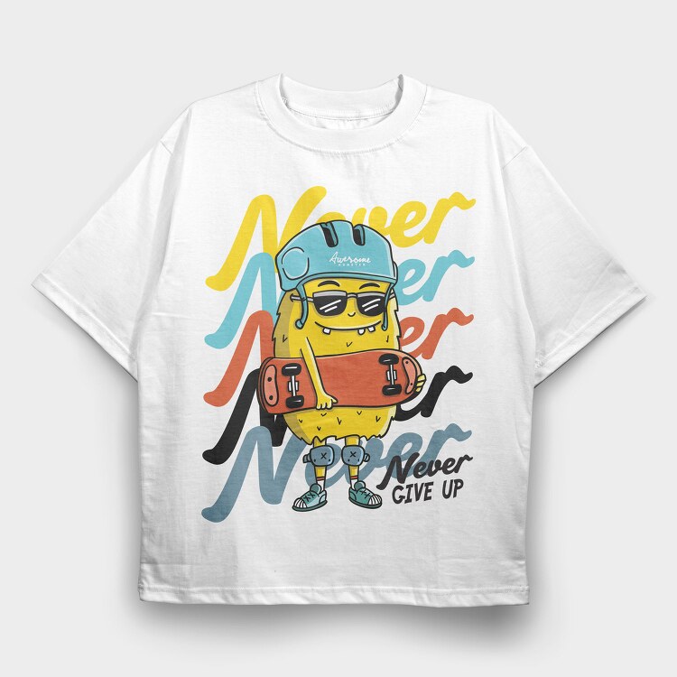 Skate Monster, Tricou Oversize Barbati (Unisex)