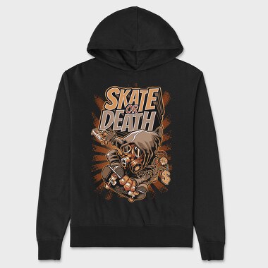 Skate Or Death, Hanorac Oversize Barbati (Unisex)