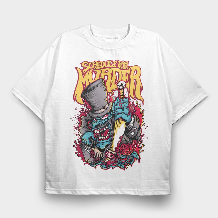 Skeleton Murder Fest, Tricou Oversize Barbati (Unisex)