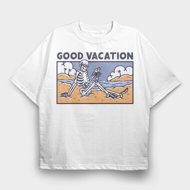 Skeleton Vacation, Tricou Oversize Barbati (Unisex)
