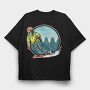 Skiing Adventure, Tricou Oversize Barbati (Unisex)