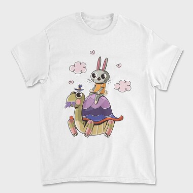 Rabbit On Turtle, Tricou Barbati (Unisex)