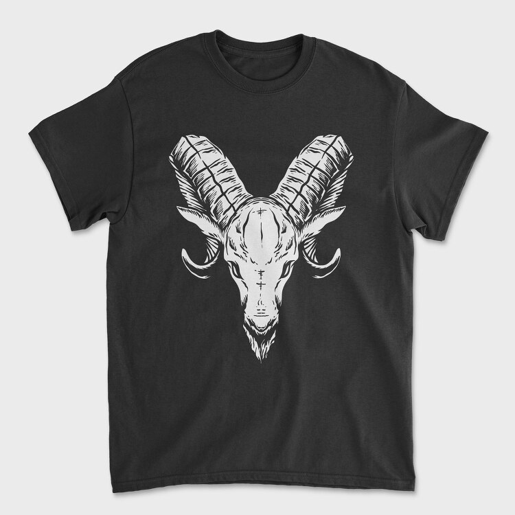 Ram Skull Horns, Tricou Barbati (Unisex)