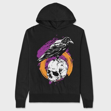 Raven Skull Strike 1, Hanorac Oversize Barbati (Unisex)