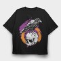 Raven Skull Strike 1, Tricou Oversize Barbati (Unisex)
