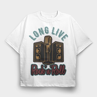 Rock Live Speakers, Tricou Oversize Barbati (Unisex)