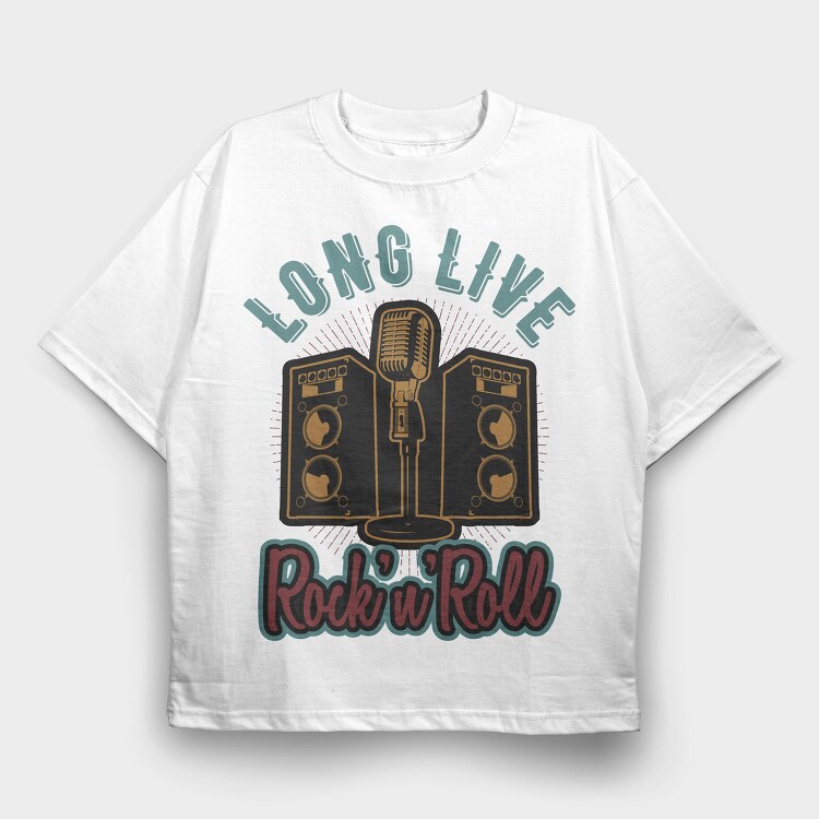 Rock Live Speakers, Tricou Oversize Barbati (Unisex)