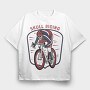 Skull Riding Shield, Tricou Oversize Barbati (Unisex)