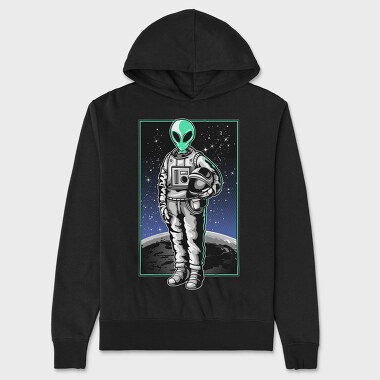 Space Alien Astronaut, Hanorac Oversize Barbati (Unisex)