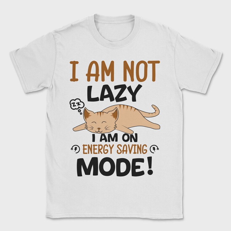 Lazy Cat Energy Saver, Tricou Barbati (Unisex)