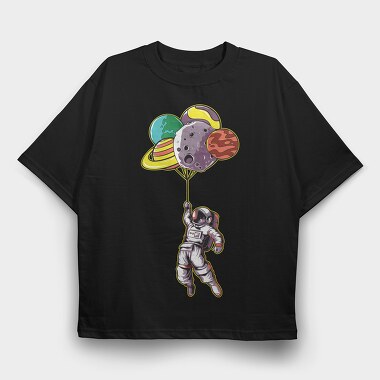 Space Balloons, Tricou Oversize Barbati (Unisex)