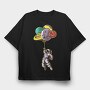 Space Balloons, Tricou Oversize Barbati (Unisex)