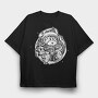 Space Cat Astronaut, Tricou Oversize Barbati (Unisex)