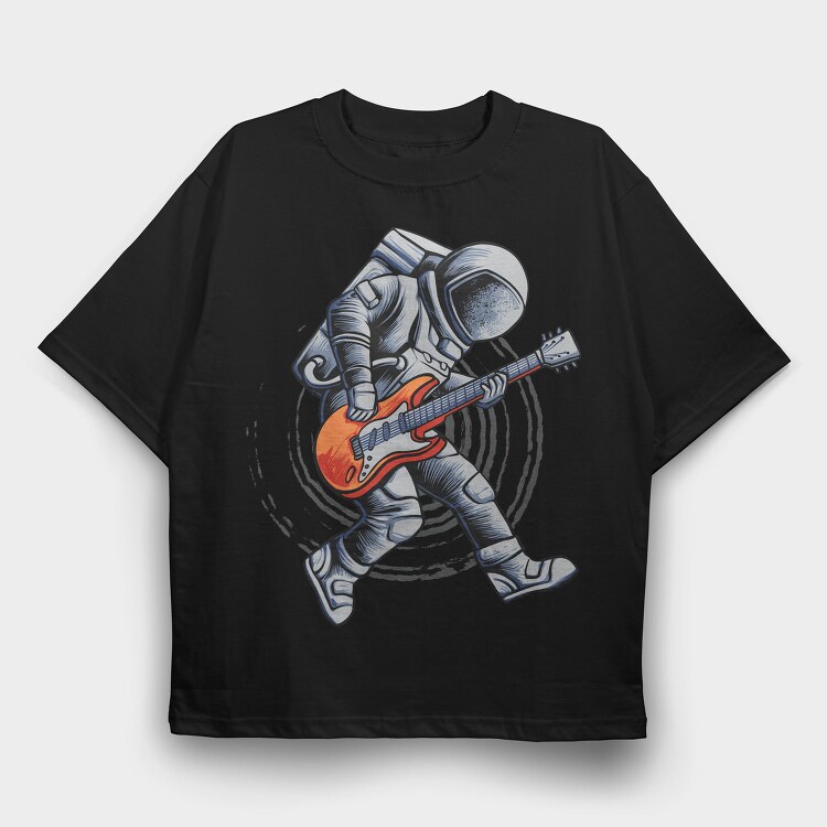 Space Guitar Astronaut, Tricou Oversize Barbati (Unisex)