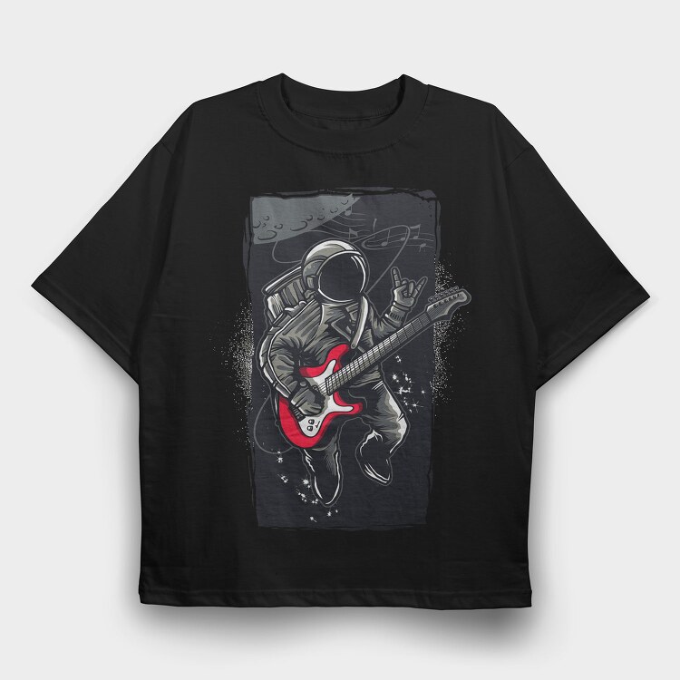 Space Rock Guitarist, Tricou Oversize Barbati (Unisex)