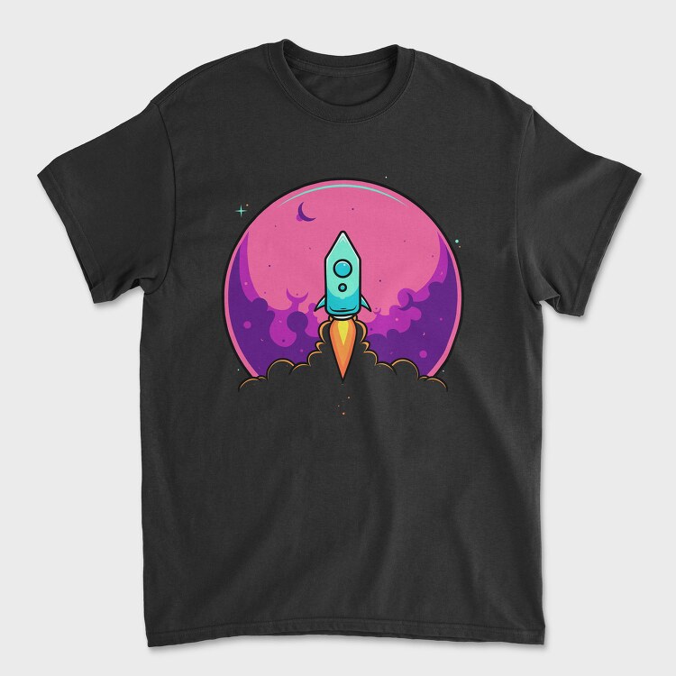 Space Rocket Blast, Tricou Barbati (Unisex)